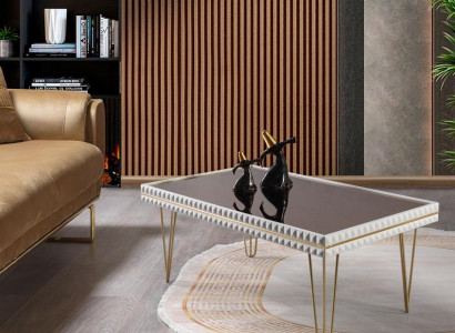 Wohnzimmer Couchtisch Tisch Design Möbel Luxus 111x64 Sofa weiß